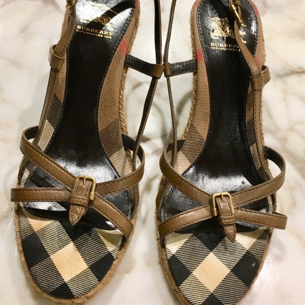 Burberry espadrille sandal wedge original